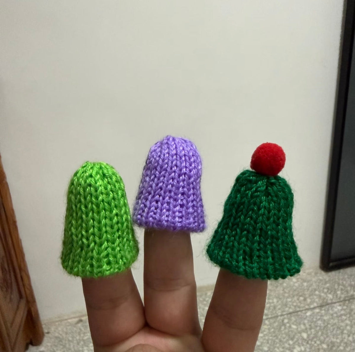 Mini Knitted Hats — Set of 3