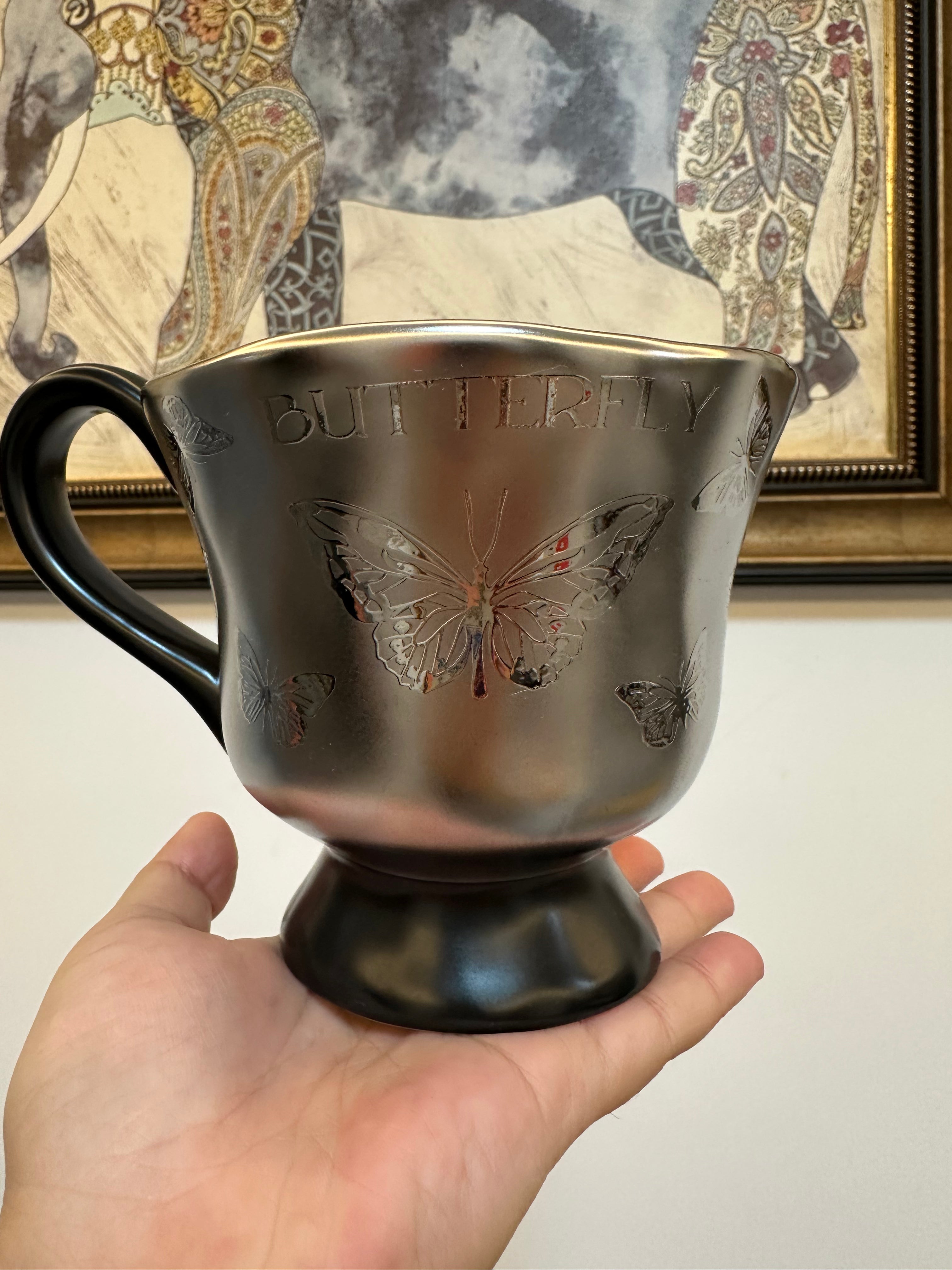 Liquid Chrome Butterfly Vessel