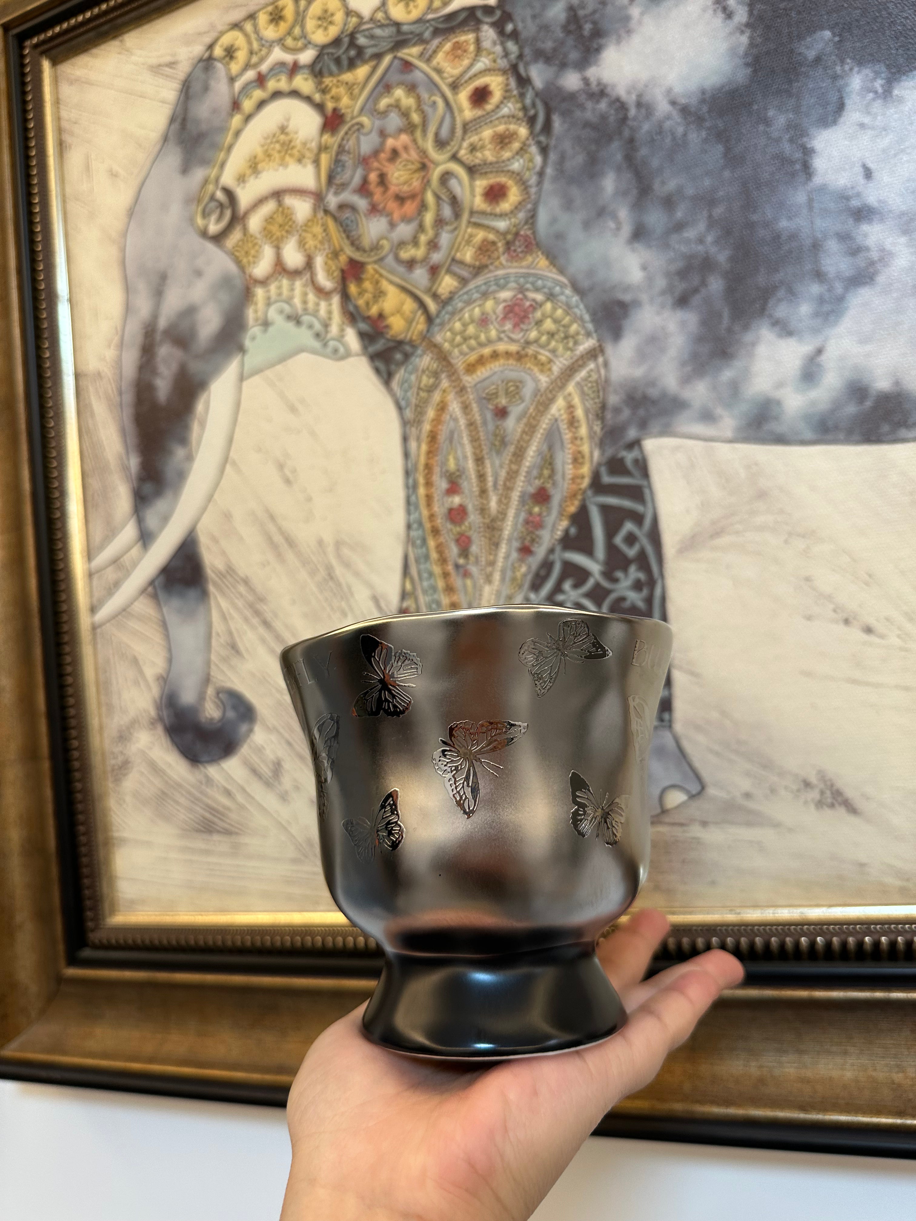 Liquid Chrome Butterfly Vessel