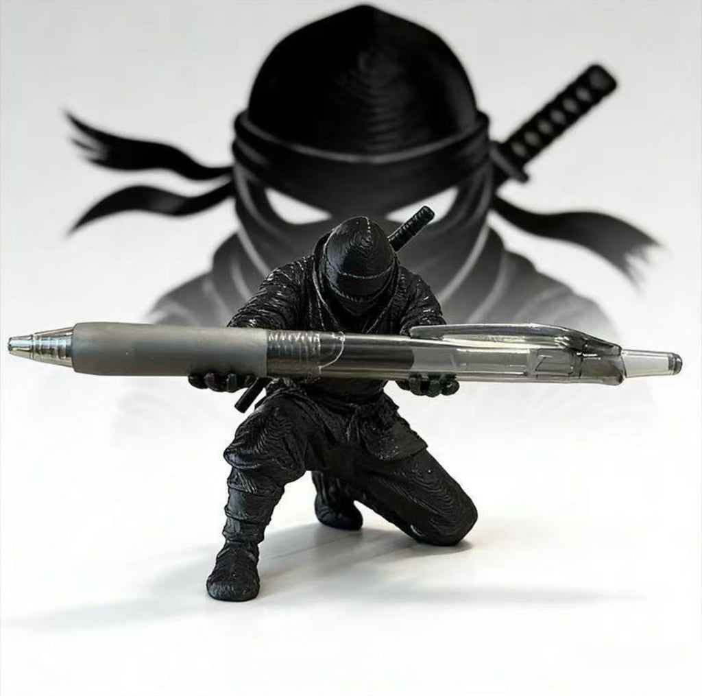 Ninja Warrior Pen Holder Desk Organizer Figurine
