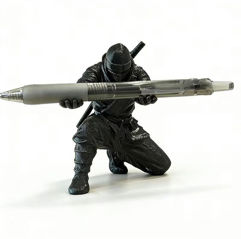 Ninja Warrior Pen Holder Desk Organizer Figurine