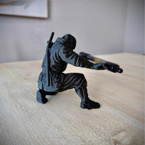 Ninja Warrior Pen Holder Desk Organizer Figurine