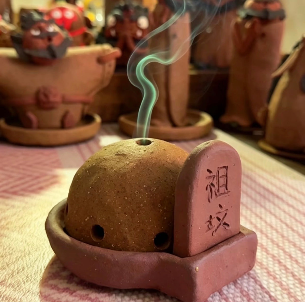 Handmade Tombstone Incense Burner